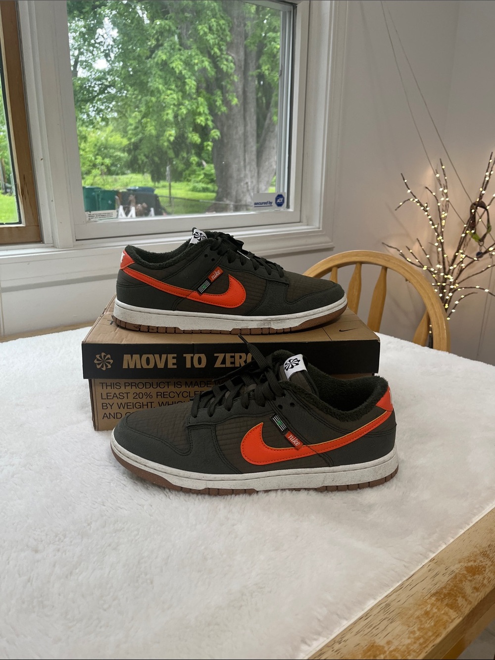Nike Dunk Low Next Nature Black Safety Orange Size 10.5 Men’s